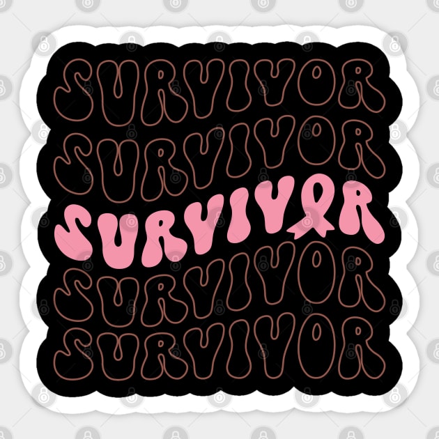 Breast Cancer Survivor Sticker by The WYLD Tribe